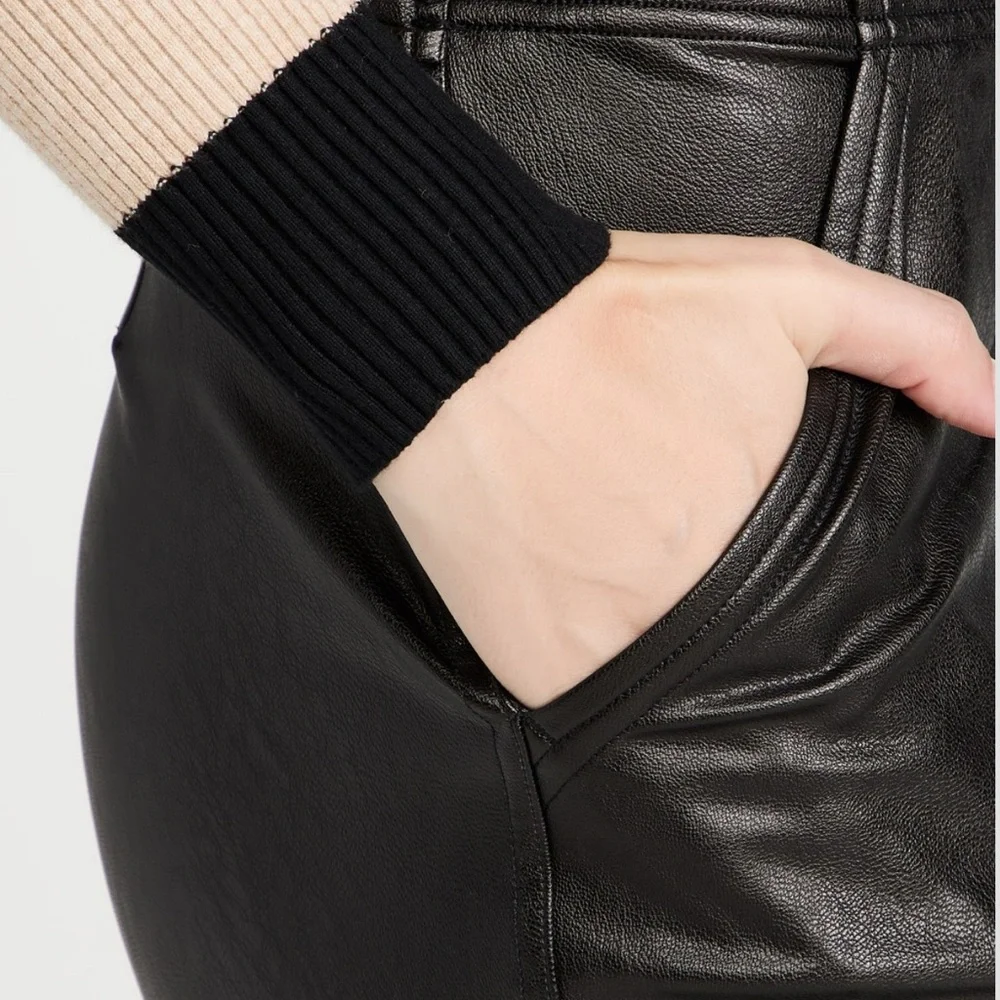 SPANX‎ Black Skinny Pants High-Waisted Faux Leather